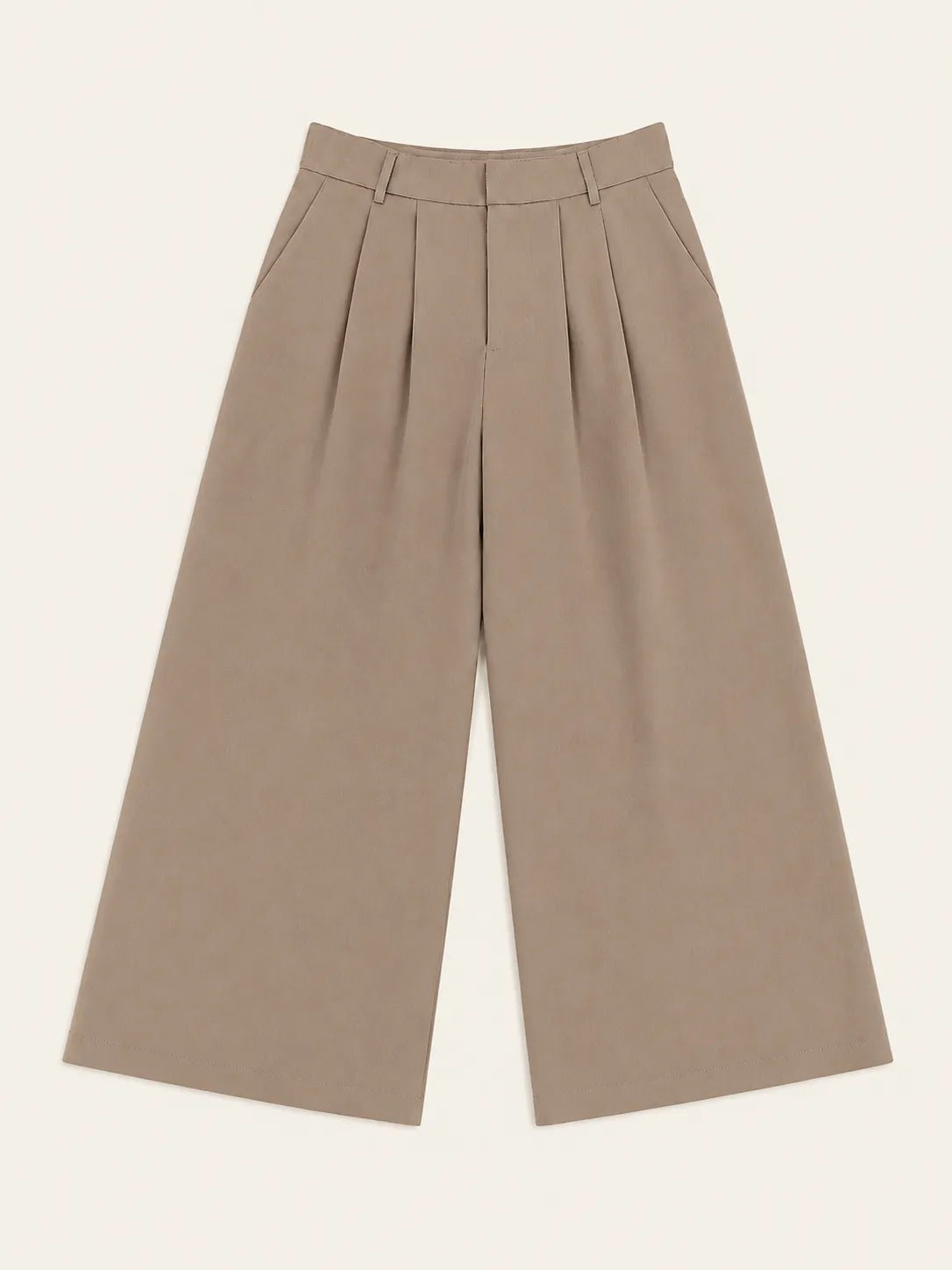 Adjustable wide-leg trousers