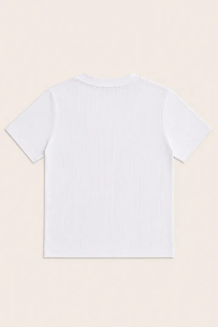 Ribbed V-Neck Tee