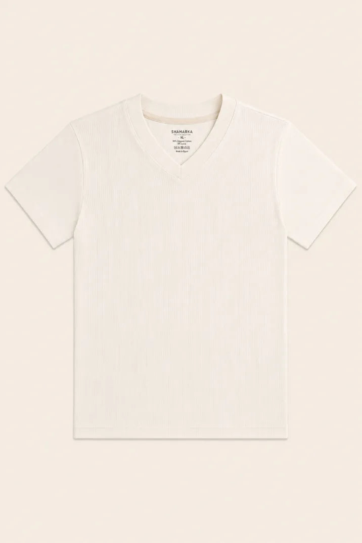 Ribbed V-Neck Tee