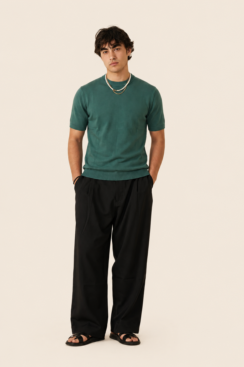 Viscose Knit Short Sleeve T-shirt