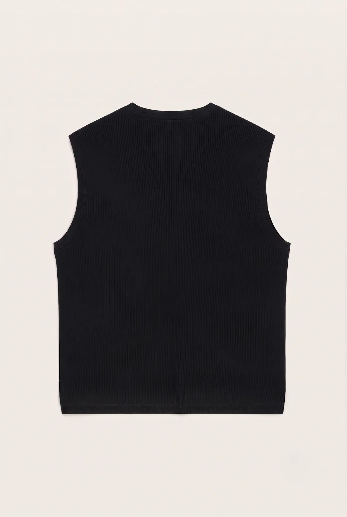 Ribbed Henley Tank Top