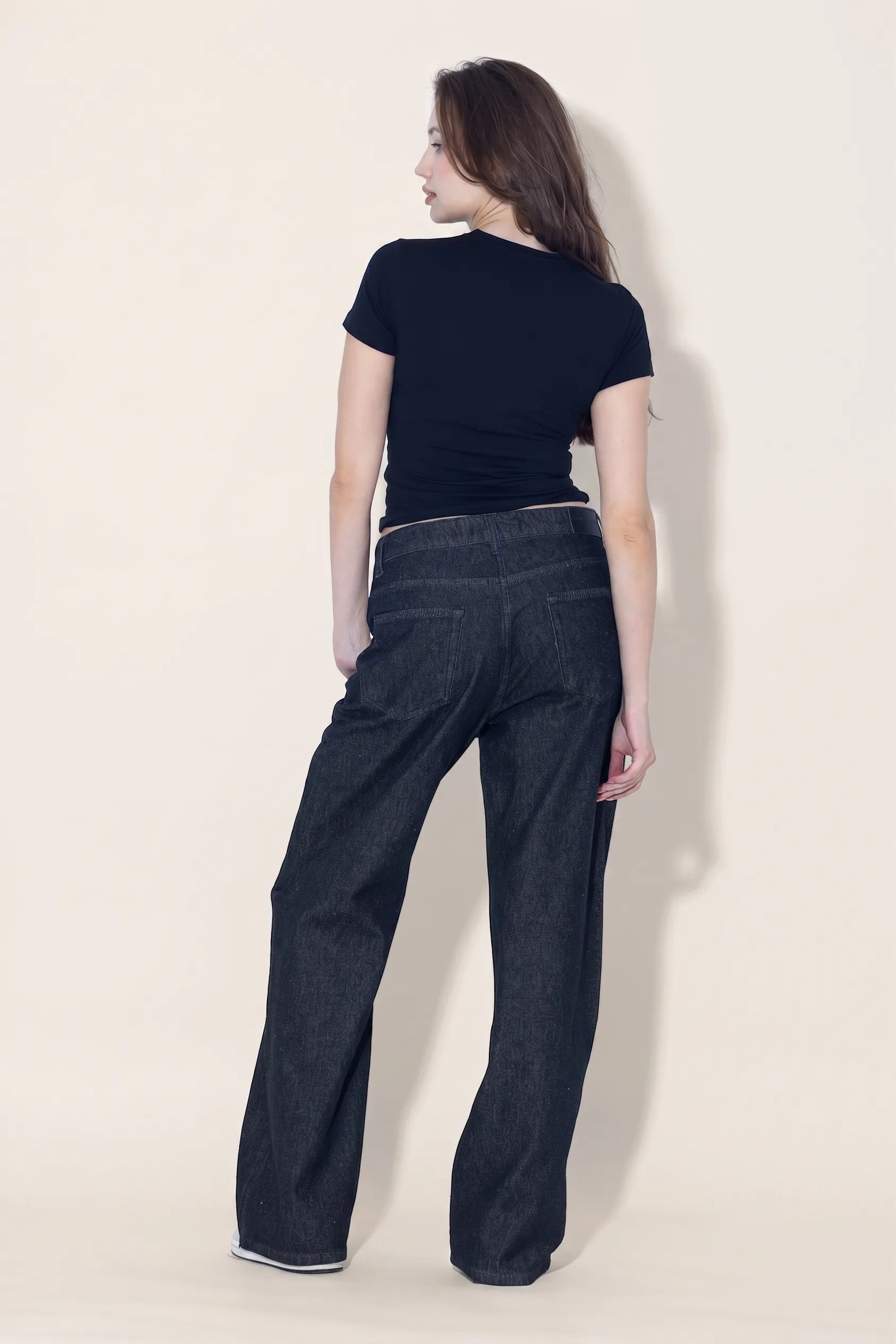 Wide-Leg Denim Jeans