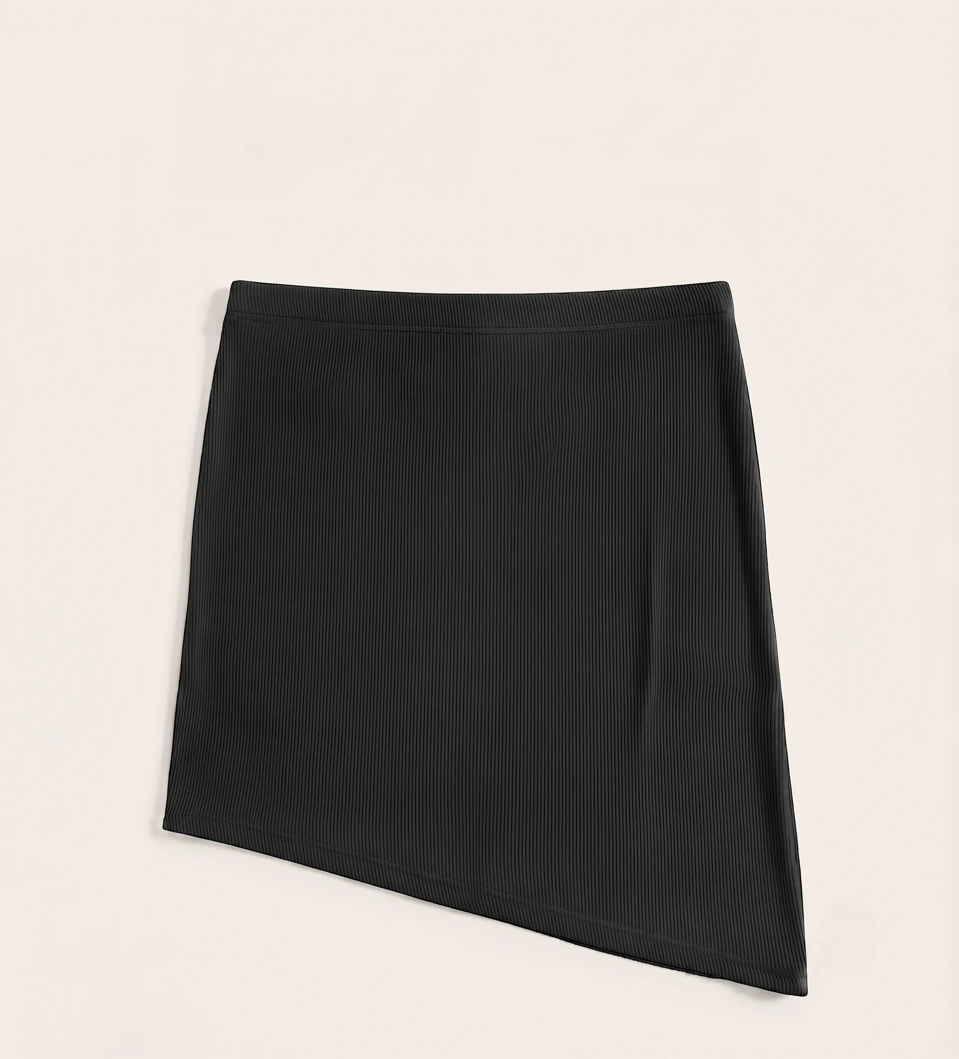 Asymmetrical Ribbed Tube Top.