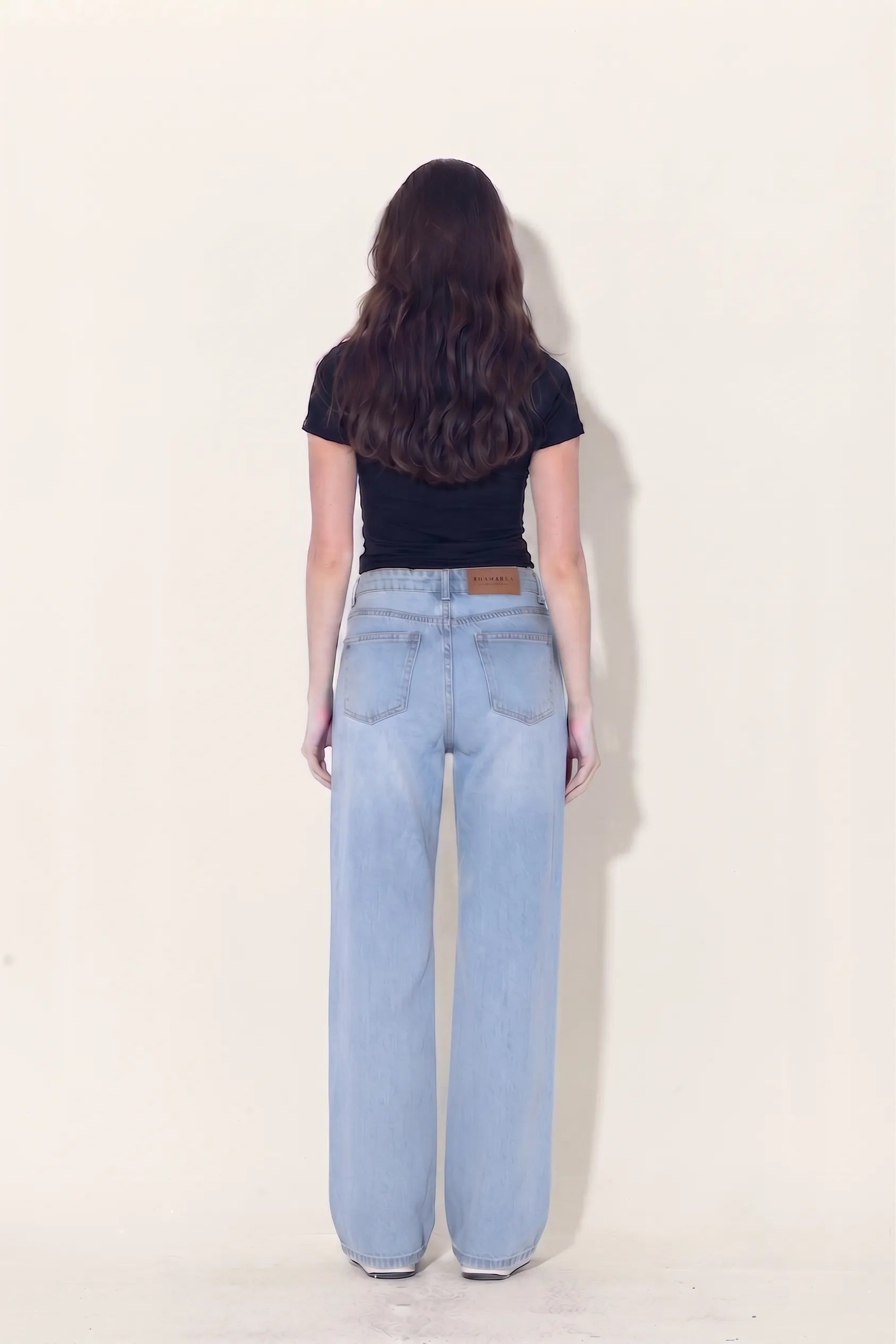 Wide-Leg Denim Jeans