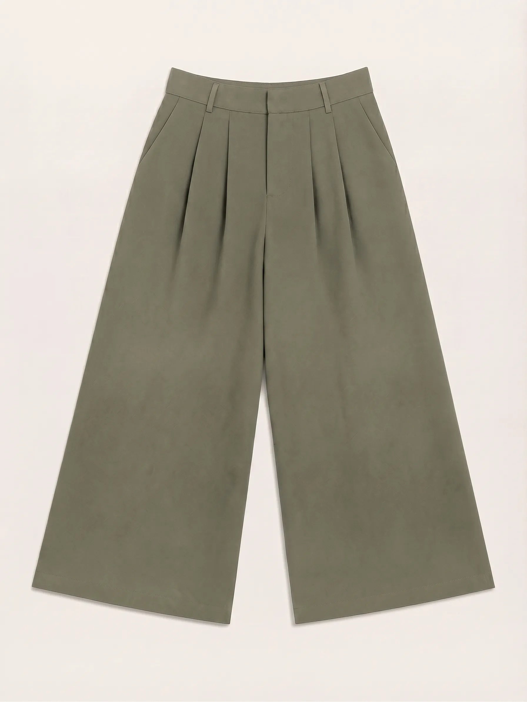 Adjustable wide-leg trousers