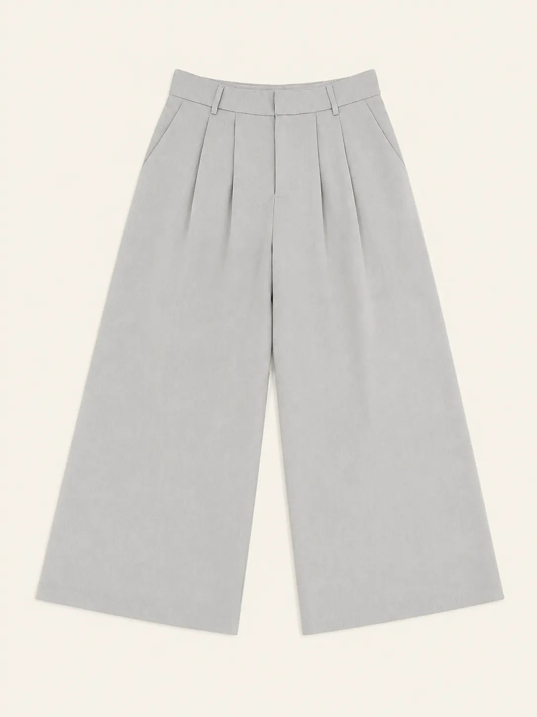Adjustable wide-leg trousers