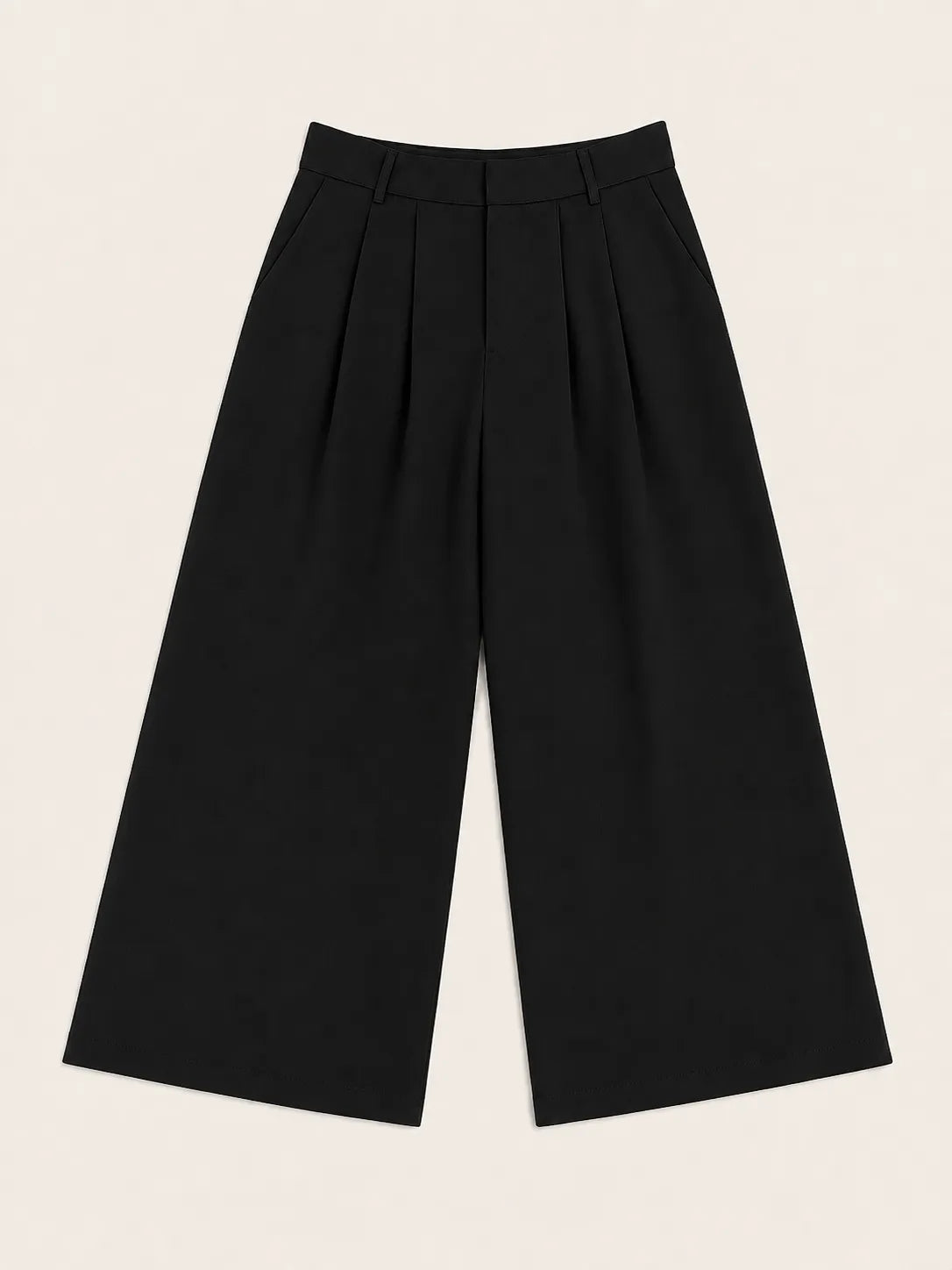 Adjustable wide-leg trousers