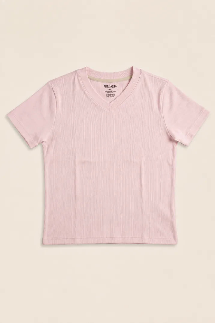 Ribbed V-Neck Tee