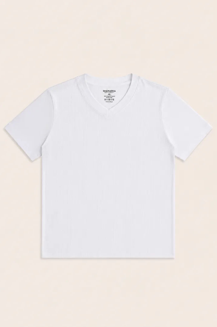 Ribbed V-Neck Tee
