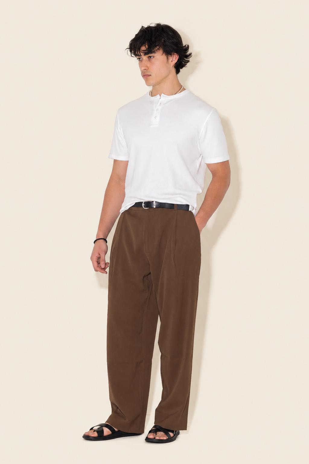 Relaxed Fit Pleated Trousers