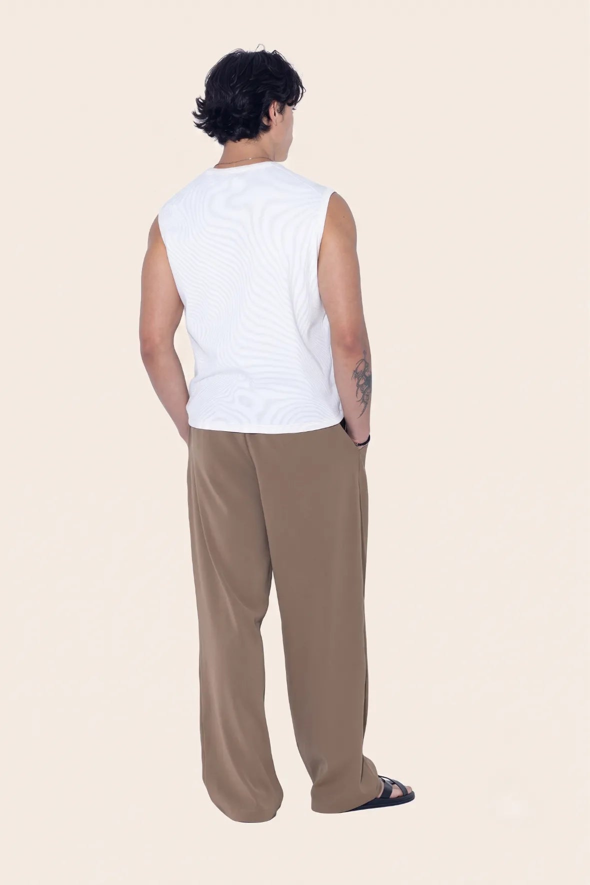 Ribbed Henley Tank Top