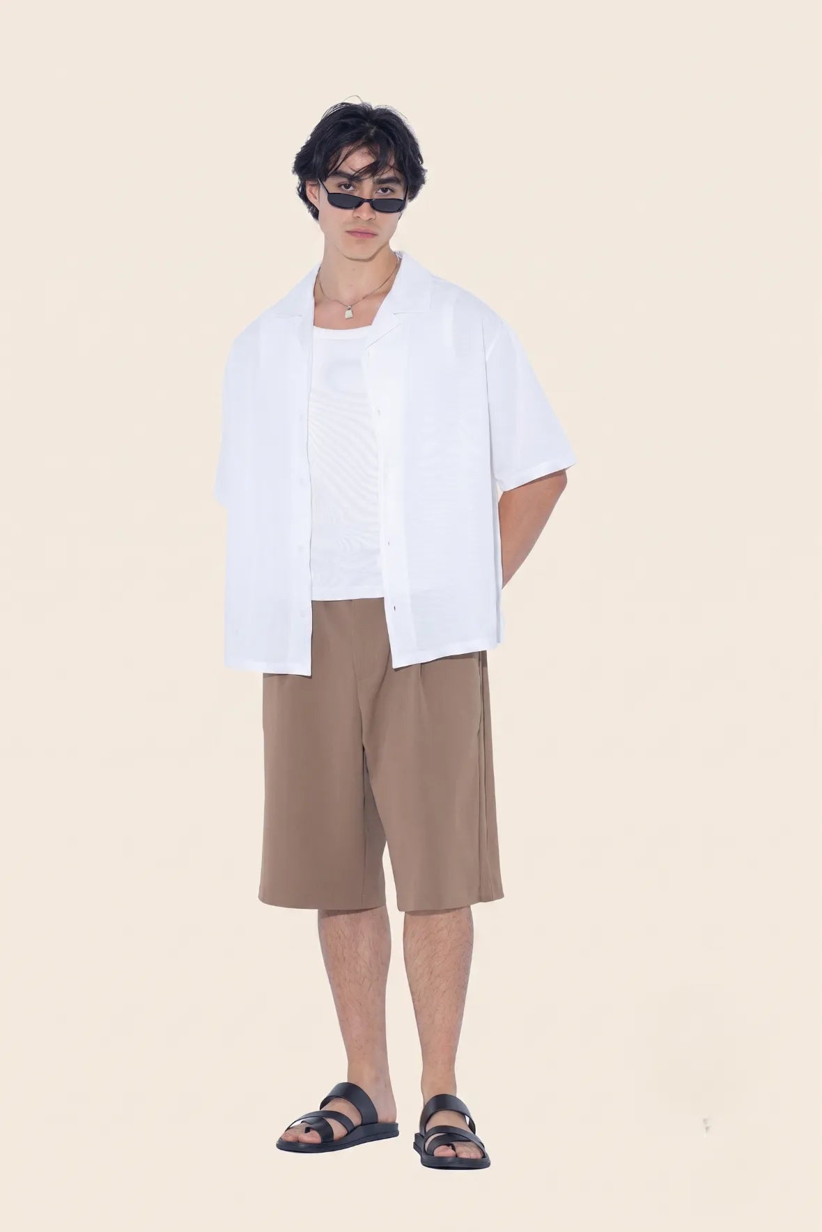 Pleated Bermuda