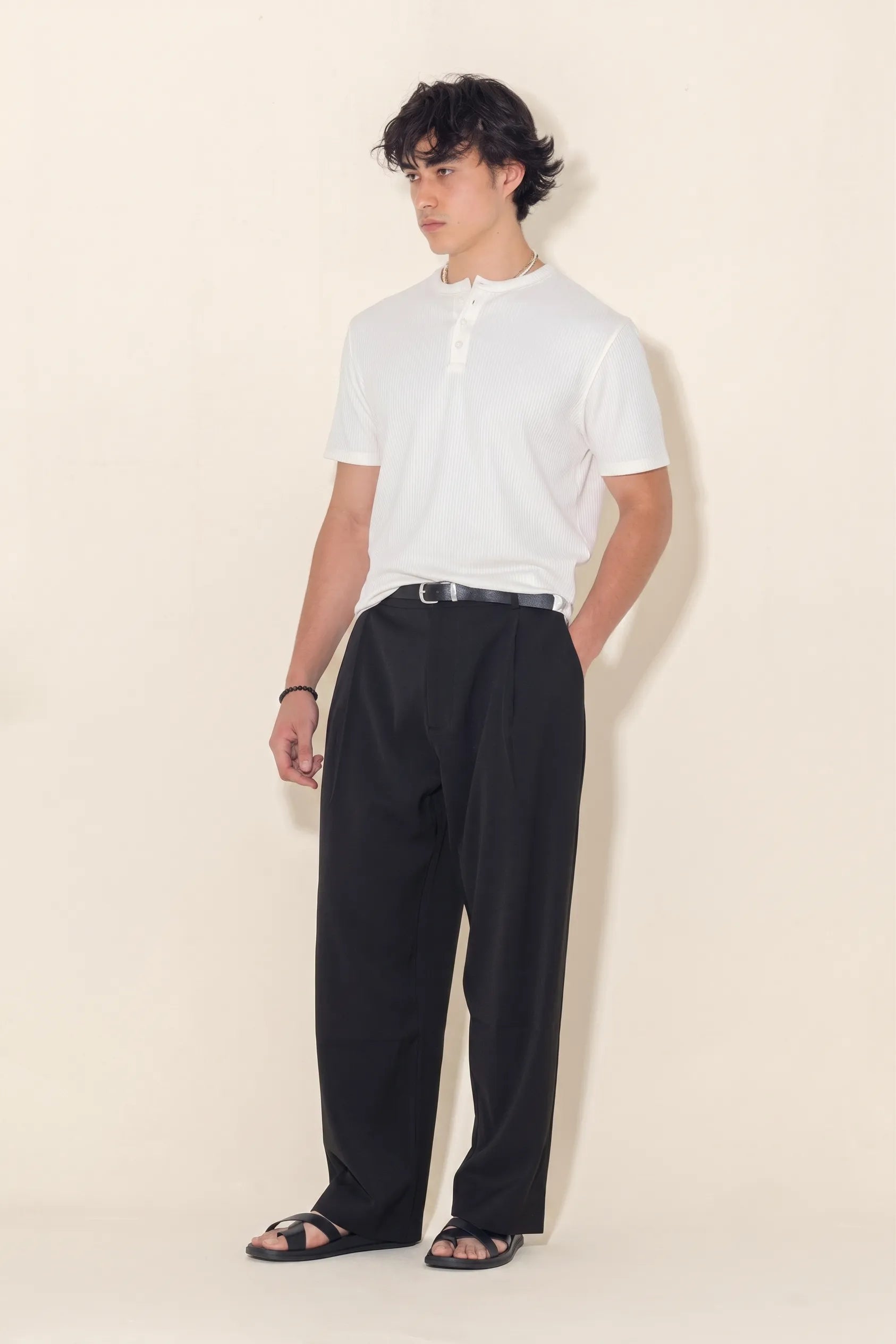 Relaxed Fit Pleated Trousers