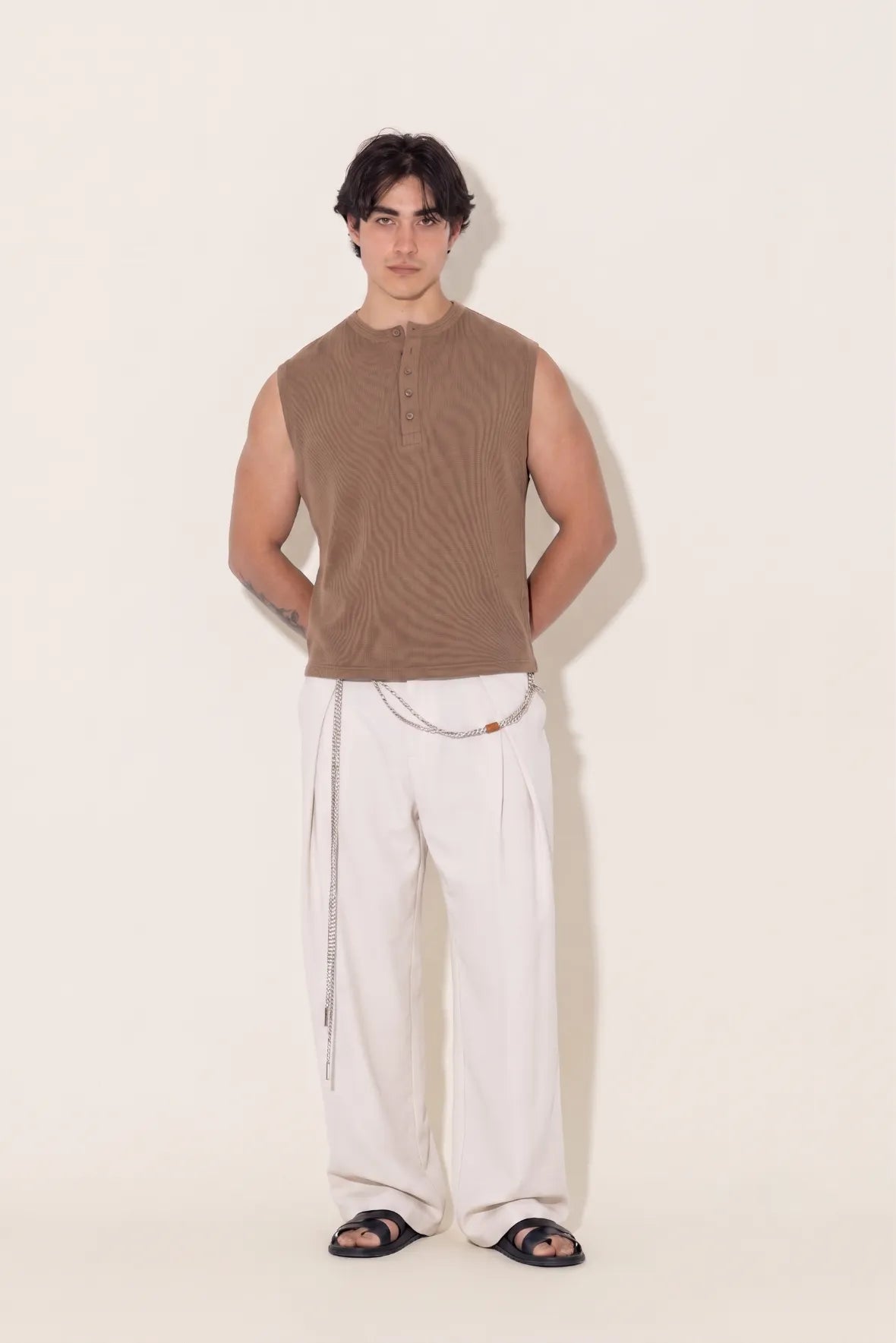 Relaxed Double Pleated Trouser