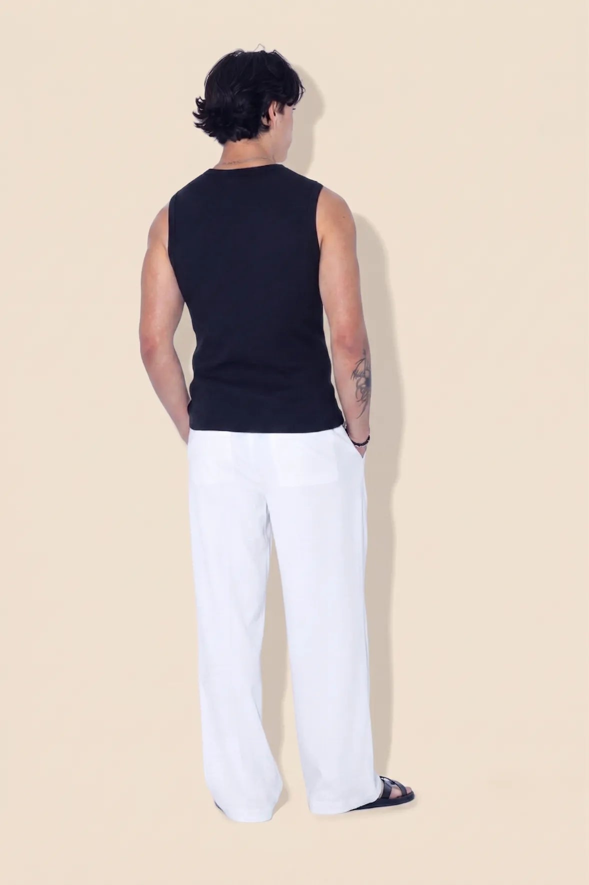 Ribbed Henley Tank Top