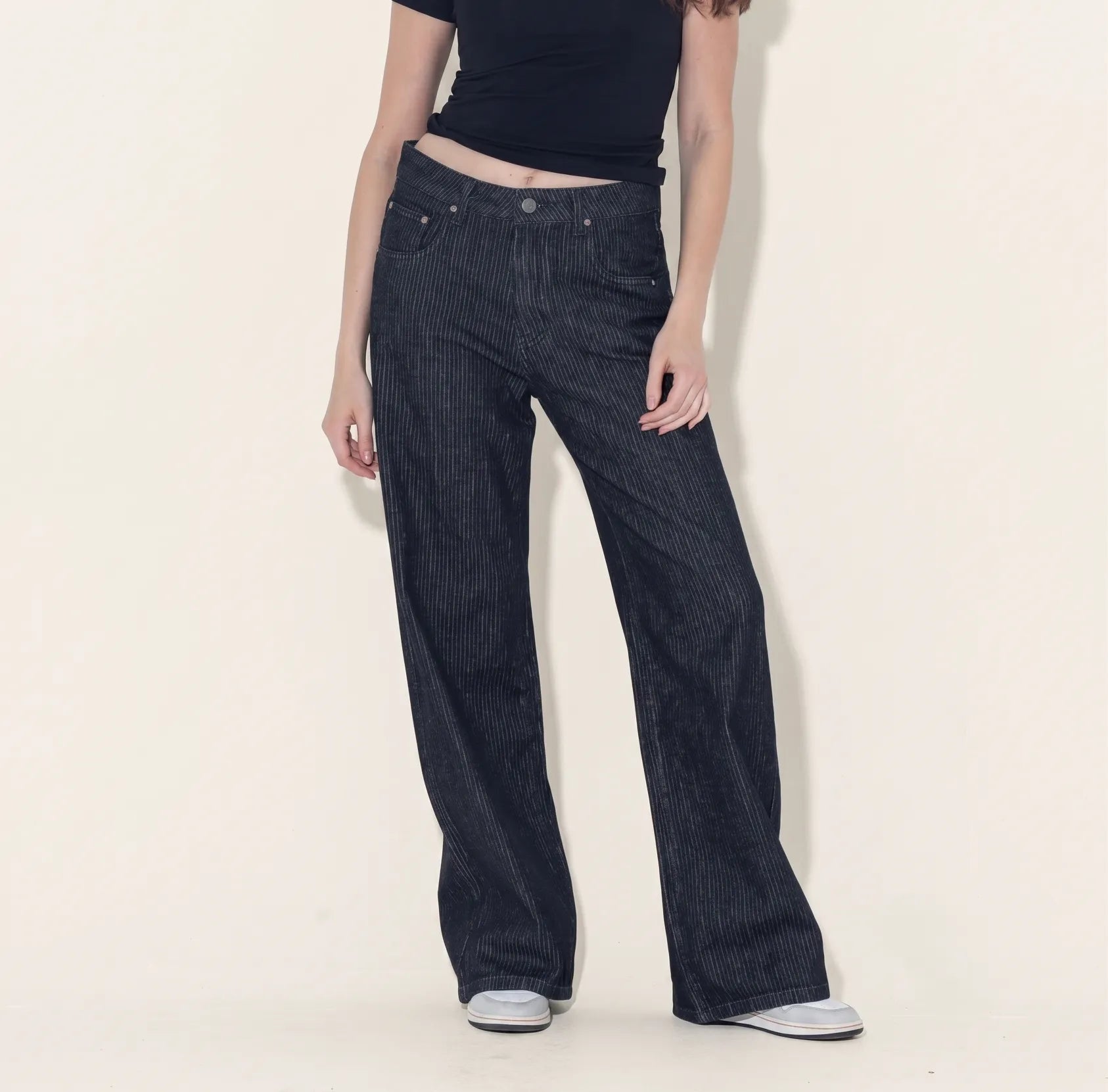 Wide-Leg Denim Jeans