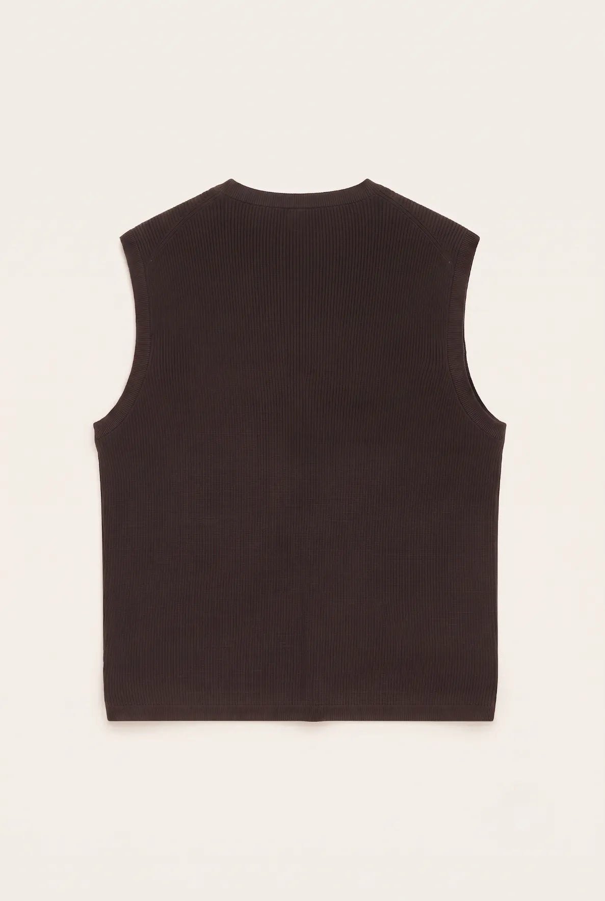 Ribbed Henley Tank Top