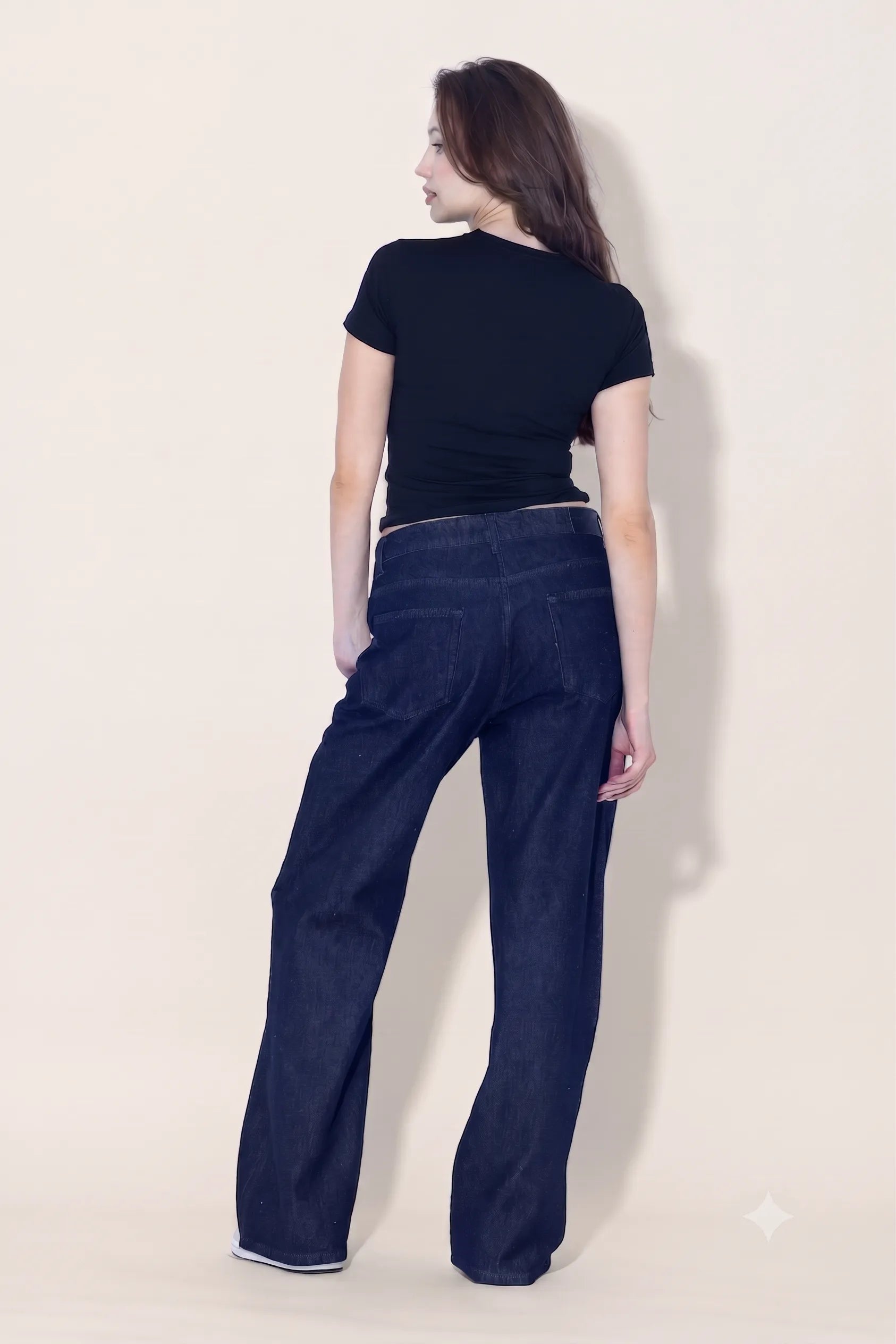 Wide-Leg Denim Jeans